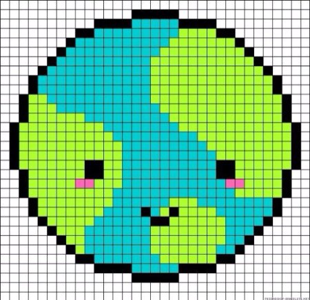 Рисунки по клеточкам летние