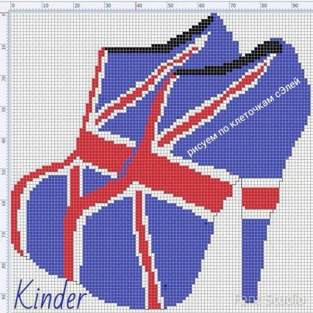 Рисование по клеточкам одежда