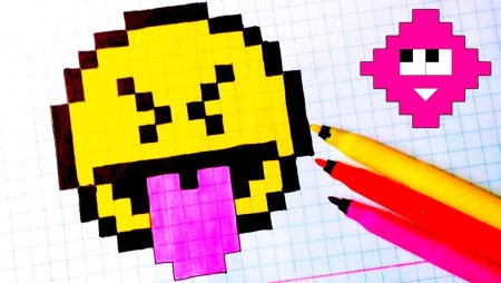 Рисунки по клеточкам смайлики