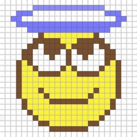 Рисование по клеточкам в тетради смайлики