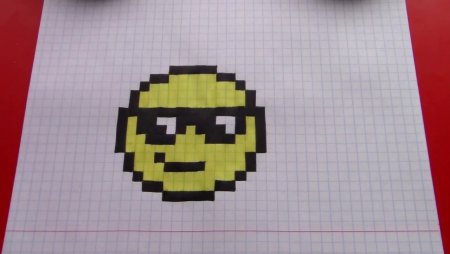 Рисование по клеткам смайлики