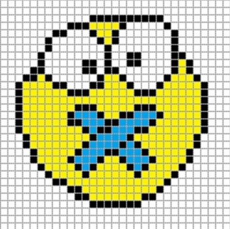 Рисунки по клеточкам смайлики