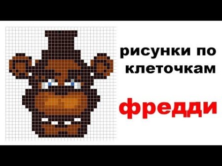 Рисунки по клеточкам ФНАФ Фредди