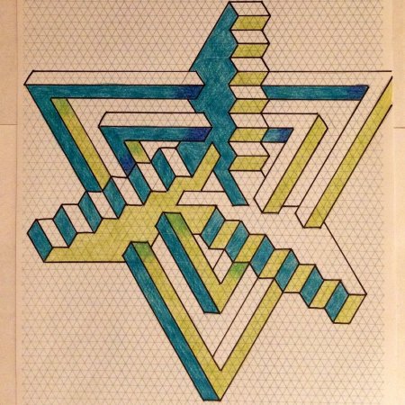 Невозможные фигуры в тетради