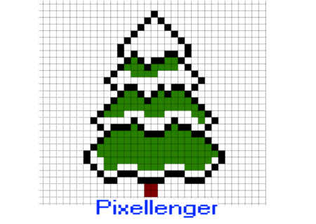 Новогодняя елка пиксельапрт