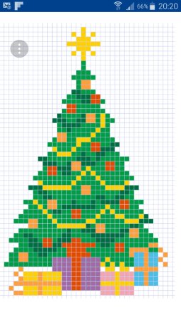 Новогодние рисунки по клеткам