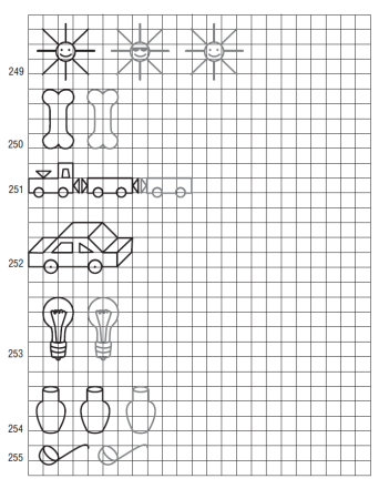 Узоры по клеточкам для детей