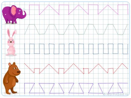 Повторить по клеточкам для дошкольников