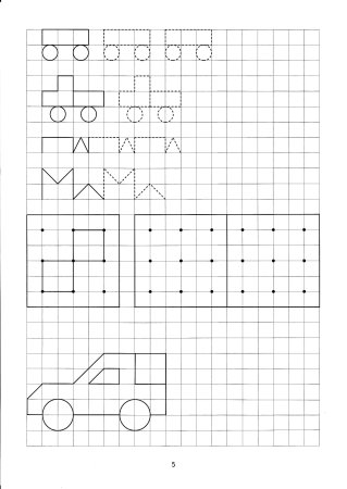 Узоры по клеточкам для дошкольников