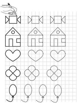 Графический диктант для дошкольников листик