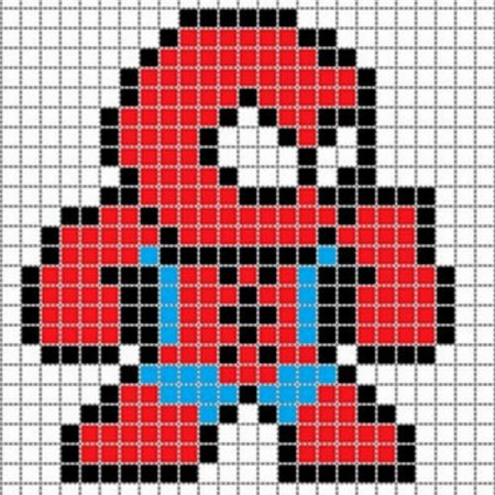 Человек паукпо клаточкам