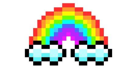 Рисунки по клеточкам Радуга