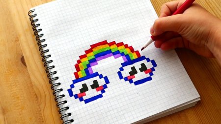 Рисование по клеточкам облачко