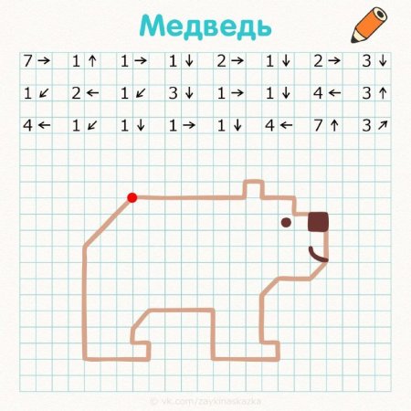 Рисование по клеткам собачек