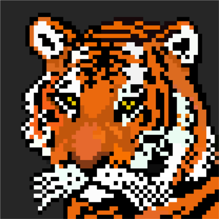 Тигр пиксельарт