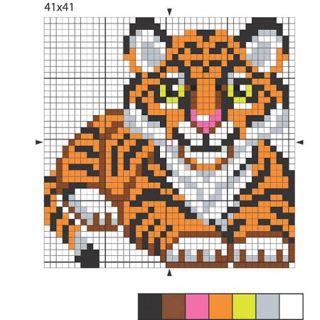 Десятое королевство набор для вышивания крестиком Тигренок