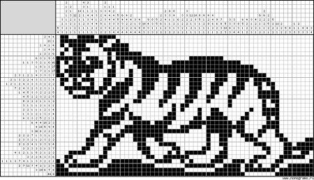 Японский кроссворд тигр