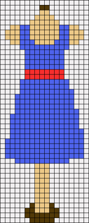 Рисование по клеточкам одежда