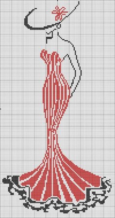 Рисование по клеточкам одежда