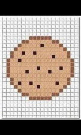 Рисование по клеточкам печенька