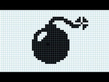 Бомба пиксель арт