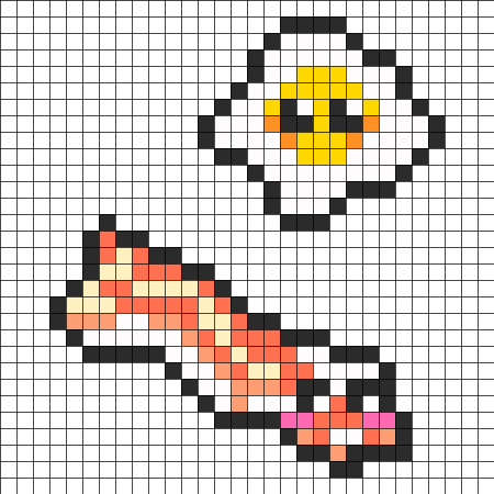 Рисование по клеткам еда