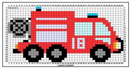 Вышивка пожарная машина