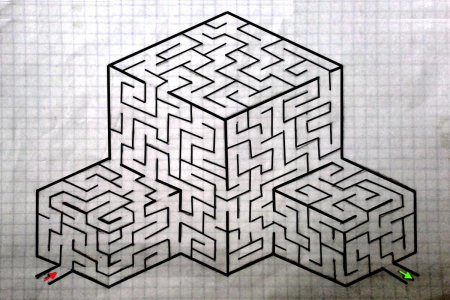 Объёмные рисунки по клеточкам