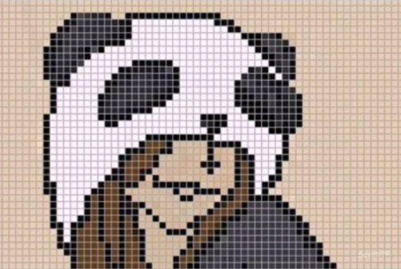 Рисунки по клеточкам люди