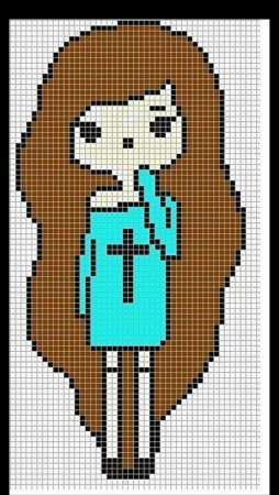 Рисование по клеткам для девочек