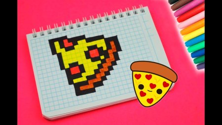 Рисунки по клеточкам в блокноте