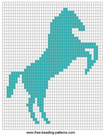 Лошадь по клеточкам