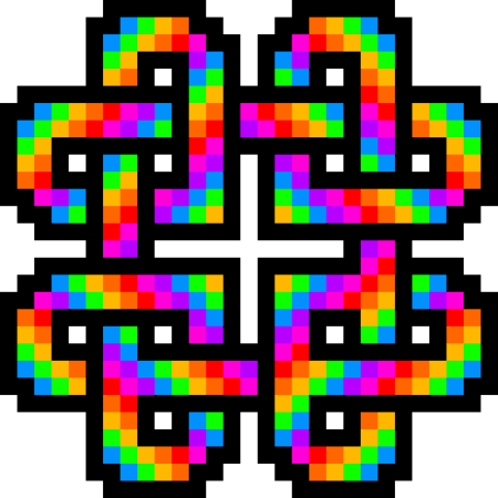 Узоры по клеточкам цветные