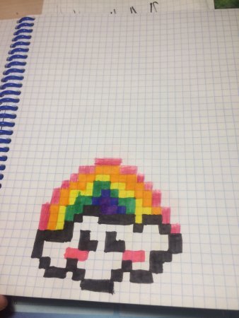 Рисунки по клеточкам какашка