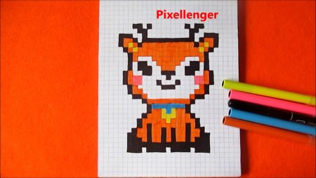 Рисунки по клеточкам опенененок