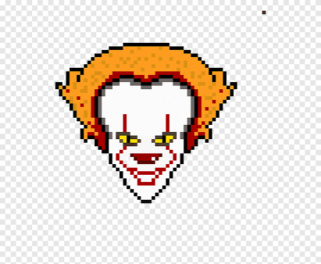 Клоун пиксель арт