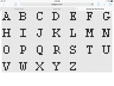 Буквы по клеточкам