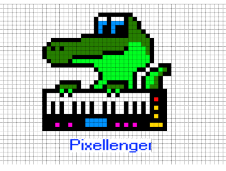 Крокодил по клеточкам в тетради