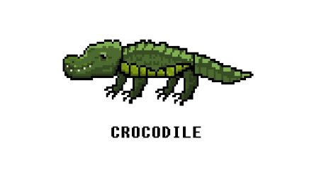 Рисунки по клеточкам крокодил