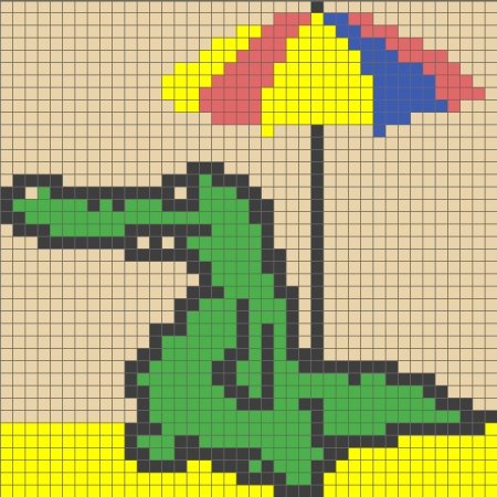 Рисунки по клеточкам цветные