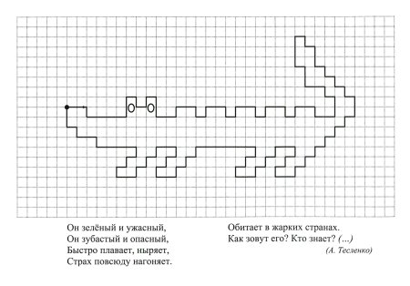 Графический диктант по клеточкам для дошкольников 5 класс