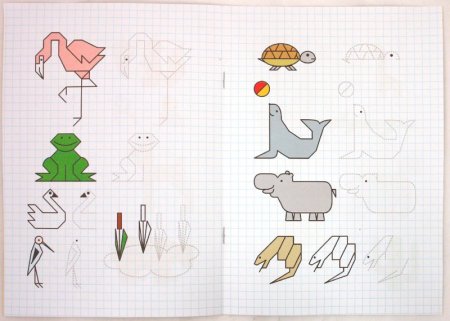 Рисование домашних животных по клеточкам