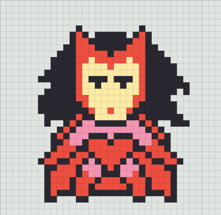 Рисунки по клеточкам Супергерои