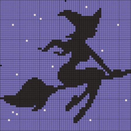 Вышивка ведьмочки