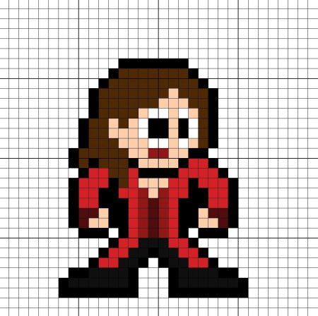 Алая ведьма Pixel Art