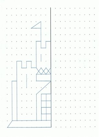 Зеркальное рисование по клеточкам для дошкольников