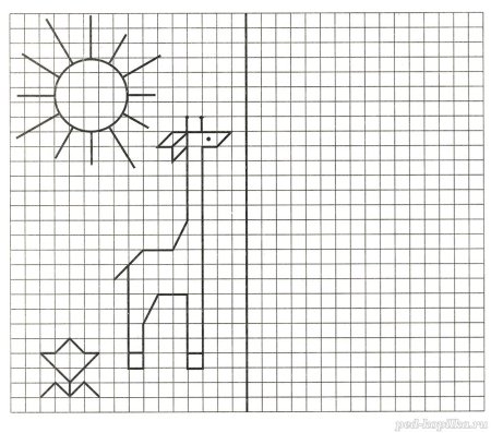 Рисование по клеточкам для детей 7 лет