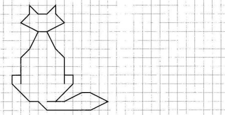 Фигуры по клеточкам для 1 класса