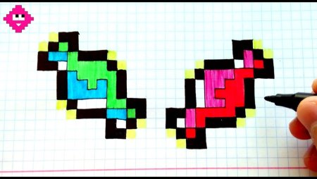 Рисунки по клеточкам конфеты