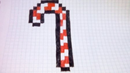 Рисование по клеточкам леденец